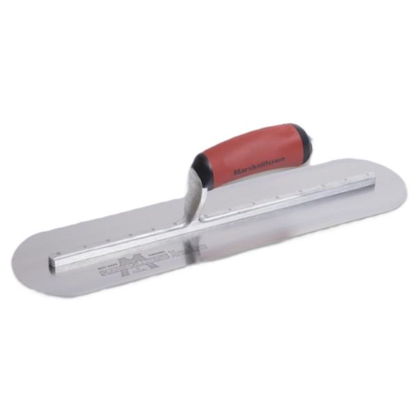 16" x 4"  Fully Rounded High Carbon Steel Trowel