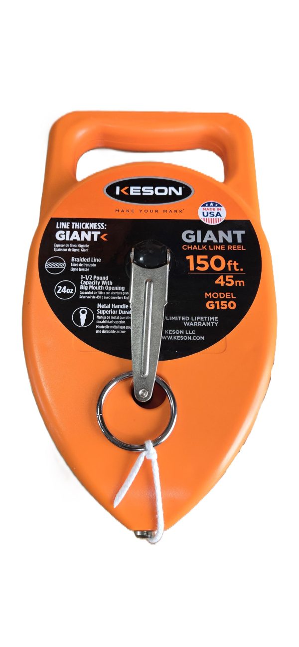 CHALK LINE REEL, GIANT, 150 FT