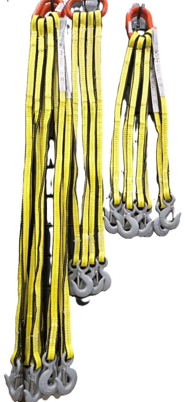 1"x3'  Quad Leg Nylon Sling w/Master Link & Sling Hook