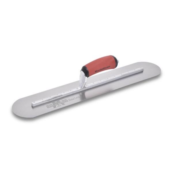 20" x 4" Fully Rounded High Carbon Steel Trowel